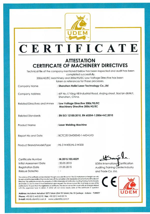 certificate HL-Z-W200 W400